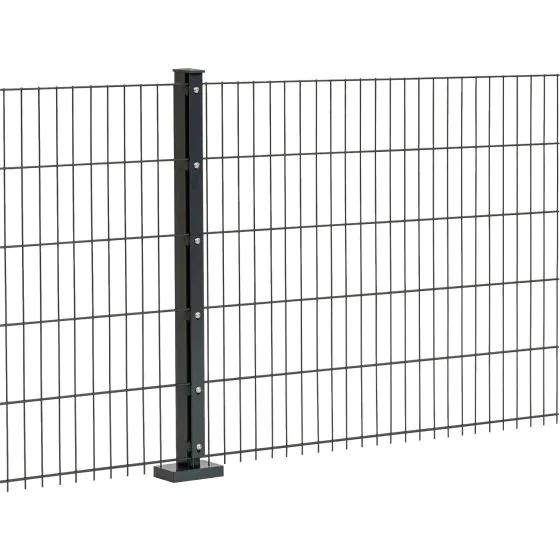 Doppelstabmattenzaun Goliath 8/6/8 mm - Ausführung: anthrazit beschichtet, Höhe: 183 cm, Länge: 251 cm