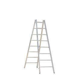 Alu-Sprossen Stehleiter Mod. 000 - Sprossenanzahl: 2 x 8, Länge: 2,34 m