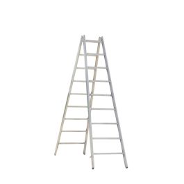 Alu-Sprossen Stehleiter Mod. 000 - Sprossenanzahl: 2 x 9, Länge: 2,68 m