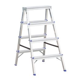 Stehleiter Aluleiter Mod. KDSS - Stufenanzahl: 2 x 4, Höhe der obersten Stufen: 0,86 m