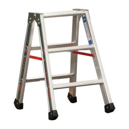 Alu-Stufen Stehleiter Mod. S30577 - Stufenanzahl: 2 x 3, Länge: 0,75 m
