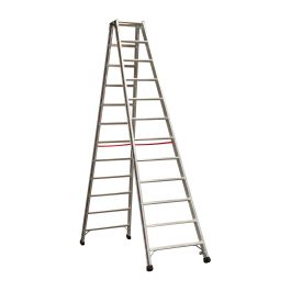 Alu-Stufen Stehleiter Mod. S30577 - Stufenanzahl: 2 x 12, Länge: 3,00 m