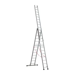 Euro-Profi Mehrzweckleiter 3-tlg. Mod. S307 - Sprossenanzahl: 3 x 13, max. Arbeitshöhe: 9,60 m