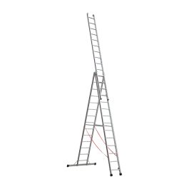 Euro-Profi Mehrzweckleiter 3-tlg. Mod. S307 - Sprossenanzahl: 3 x 14, max. Arbeitshöhe: 10,70 m