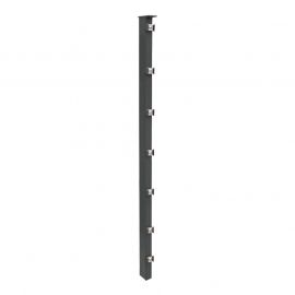 Zaunpfosten Mod. P - Ausführung: anthrazit beschichtet, für Zaunhöhe: 163 cm, Länge: 220 cm, Befestigungspunkte: 9