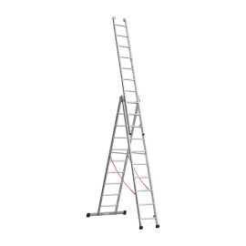 Euro-Profi Mehrzweckleiter 3-tlg. Mod. S307 - Sprossenanzahl: 3 x 10, max. Arbeitshöhe: 8,15 m