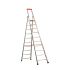 Euro-Profi Alu Stufenstehleiter Mod. S32577 - Stufenanzahl: 10, Länge: 3,15 m