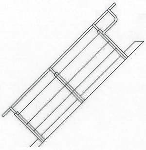 3-Gurt-Geländer